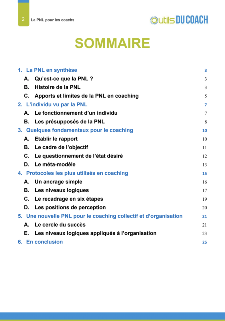 La PNL pour les coachs - Outils du Coach
