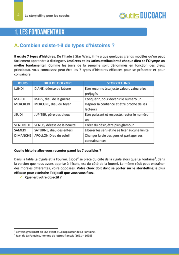 Le storytelling pour les coachs - Un ebook conçu par Outils du Coach