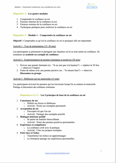 Organiser un atelier sur la confiance en soi – Image 4